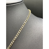 Ladies 10ct Yellow Gold Curb Link Chain & Diamond Infinity Pendant