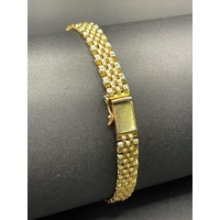 Unisex 18ct Yellow Gold Mesh Link Bracelet