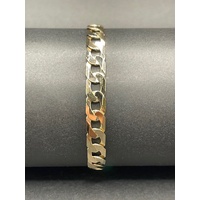 Mens 9ct Yellow Gold Curb Link Bracelet