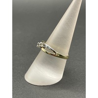 Ladies 9ct Yellow Gold Diamond Ring