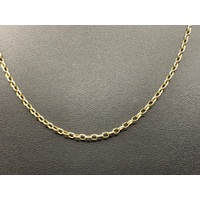 Ladies 9ct Yellow Gold Belcher Link Necklace