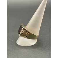 Mens 9ct Yellow Gold Brown Gemstones Ring