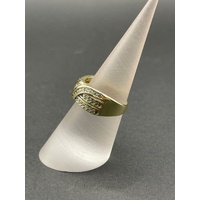 Ladies 9ct Yellow Gold Cubic Zirconia Ring