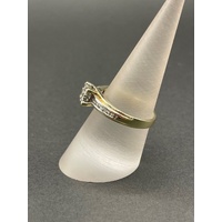 Ladies 9ct Two Tone Gold Diamond Ring
