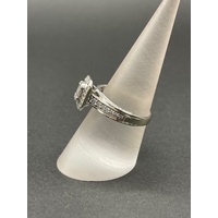 Ladies 9ct White Gold Diamond Ring