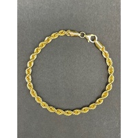 Ladies 10ct Yellow Gold Singapore Twist Link Bracelet