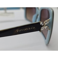 Tiffany & Co. TF4047B Black On Tiffany Blue Grey Gradient Ladies Sunglasses