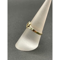 Ladies 9ct Yellow Gold Heart Shape Ring