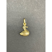 Unisex 10ct Yellow Gold Duck Pendant