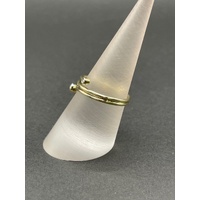 Ladies 9ct Yellow Gold Wrap Around Diamond Ring