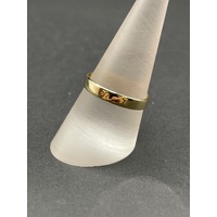 Unisex 18ct Yellow Gold Plain Band Ring