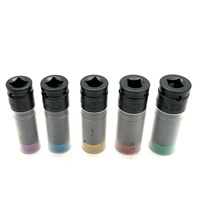 ToolPRO 5 Piece 1/2 Inch Drive Thin Wall Wheel Nut Impact Socket Set 697421