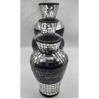Mirror Tile Mosaic Vases 3 Piece Set 32cm 26cm 22cm