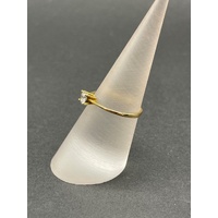 Ladies 21ct Yellow Gold Cubic Zirconia Ring