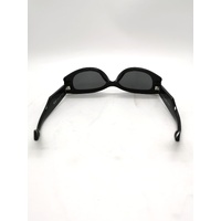 Jimmy Choo JC 5015U 5000/87 Ladies Black Oval Sunglasses with Studs Grey Lenses
