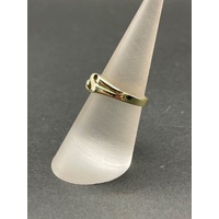 Unisex 9ct Yellow Gold Initial Letter S Ring