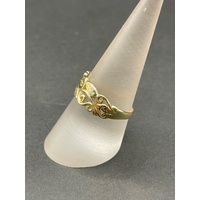 Ladies 9ct Yellow Gold Leaf & Vine Pattern Ring