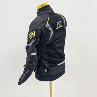 RJays Apex Touring Motorcycle Jacket Size L/14 Black Neon Accents