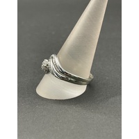 Ladies 9ct White Gold Diamond Ring Set