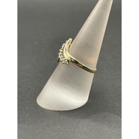 Ladies 9ct Yellow Gold Diamond Cluster Ring