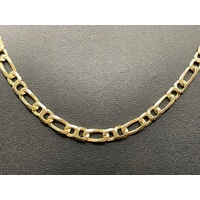 Mens 9ct Yellow Gold Anchor Link Necklace