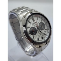 Seiko Coutura Chronograph Silver Dial Quartz Stainless Steel Watch SSB433
