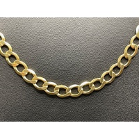 Men's 9ct Yellow Gold Open Curb Link Necklace