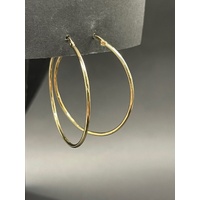 Ladies 9ct Yellow Gold Round Hoop Earrings