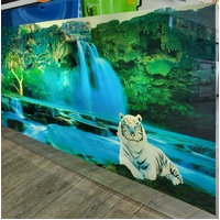 Tiger Waterfall Moving Picture Mirror Wall Art with Sound