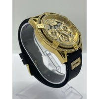 Guess GW0537G2 King Mens Black Gold Tone Multifunction Watch Stainless Case