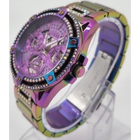 Guess Iridescent Crystal Queen Multifunction Stainless Steel Watch GW0464L4