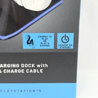 4Gamers PS5 Twin Controller Charging Dock with Play and Charge Cable