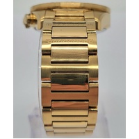 Versace Greca Dome Chrono Quartz Stainless Steel Gold Black Ladies Watch VE6K