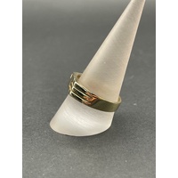 Mens 9ct Yellow Gold Signet Diamond Ring