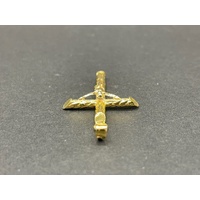Unisex 18ct Yellow Gold Crucifix Pendant