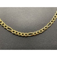 Unisex 18ct Yellow Gold Figaro Link Necklace