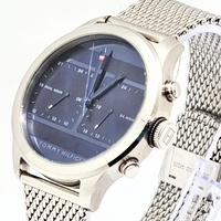 Tommy Hilfiger Silver Dual Time Stainless Steel Mens Watch TH 368.1.14.2596