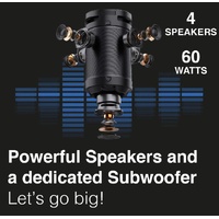 Laser SoundTec 4.1 CH Party Blaster Speaker with Subwoofer SPK-ST20-125B