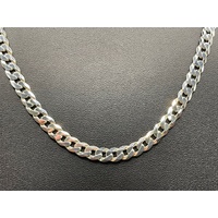 Mens 925 Sterling Silver Curb Link Necklace