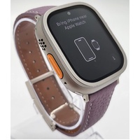 Apple Watch Ultra 2 49mm Cellular Smartwatch Titanium Case Premium Leather Band