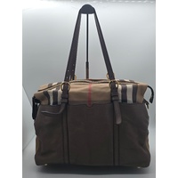 Burberry Mason House Check Canvas and Leather Diaper Tote Bag with Dust Bag Box