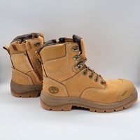 Oliver 55332Z Steel Cap Lace Up Zip Sided Mid Cut Wheat Safety Boots Size 10.5