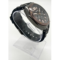 Police Mens Kediri Chronograph Gunmetal Dial Black Silicone Watch 15995J