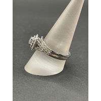 Ladies 14ct White Gold Diamond Ring Bridal Set