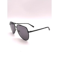 Calvin Klein Mens Black Aviator Sunglasses with Grey Lenses in Protective Case