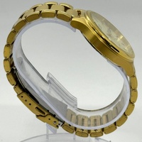 Citizen Gold Tone Stainless Steel Quartz Day Date Analog Display Mens Watch