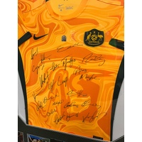 Matildas 2023 World Cup Signed Framed Squad Jersey with Football Australia COA