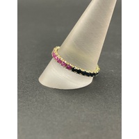 Ladies 14ct Yellow Gold Multi Coloured Gemstone Ring