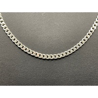 Unisex 925 Sterling Silver Curb Link Necklace
