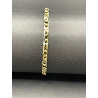 Unisex 9ct Yellow Gold Anchor Link Bracelet